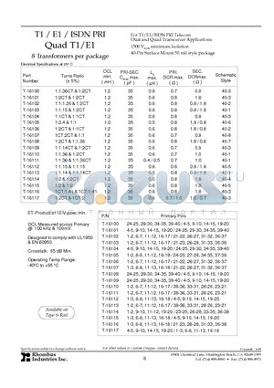 T-16104 datasheet - T1 / E1 / ISDN PRI Quad T1/E1