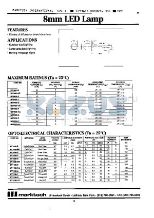 MT4198-HR datasheet - 8mm LED LAMP