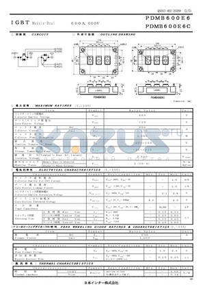PDMB600E6 datasheet - IGBT Module-Dual