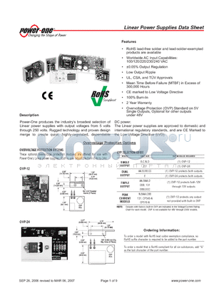 OVP-12 datasheet - Linear Power Supplies