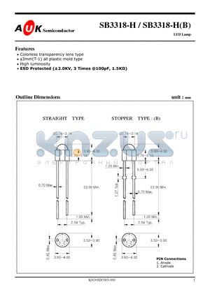 SB3318-H datasheet - LED Lamp