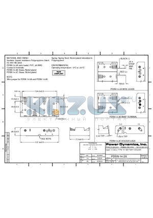 PDSN-14-2C datasheet - 4 CELL TYPE D BATTERY HOLDER