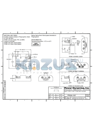 PDSN-14A datasheet - 2 CELL TYPE C BATTERY HOLDER