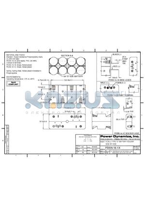 PDSN-18-1A datasheet - 8 CELL TYPE D BATTERY HOLDER