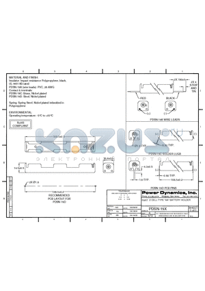 PDSN-19A datasheet - 2 CELL TYPE AA BATTERY HOLDER