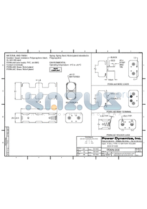 PDSN-20A datasheet - 4 CELL TYPE C BATTERY HOLDER SIDE BY SIDE