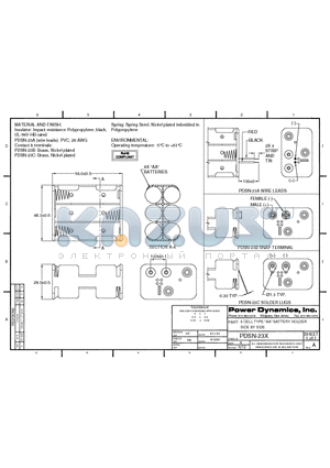 PDSN-23A datasheet - 6 CELL TYPE AA BATTERY HOLDER SIDE BY SIDE