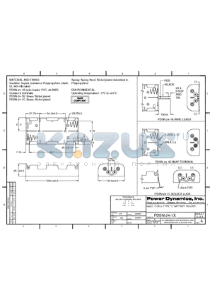 PDSN-24-1B datasheet - 4 CELL TYPE C BATTERY HOLDER