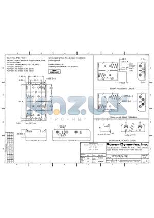 PDSN-24-2B datasheet - 4 CELL TYPE C BATTERY HOLDER