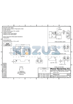 PDSN-24D datasheet - 2 CELL TYPE AAA BATTERY HOLDER SIDE BY SIDE