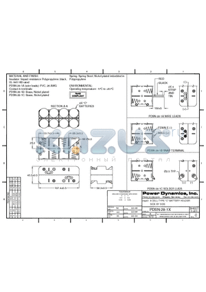 PDSN-28-1A datasheet - 8 CELL TYPE C BATTERY HOLDER SIDE BY SIDE