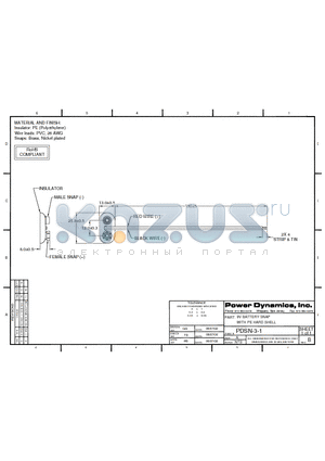 PDSN-3-1 datasheet - 9V BATTERY SNAP WITH PE HARD SHELL