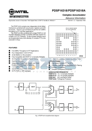 PDSP16116 datasheet - Complex Accumulator