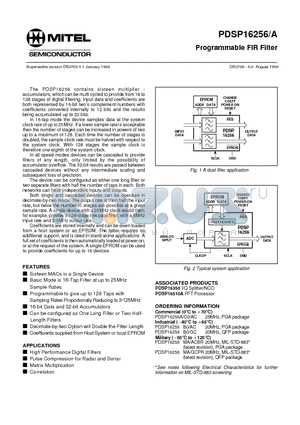 PDSP16256_98 datasheet - Programmable FIR Filter