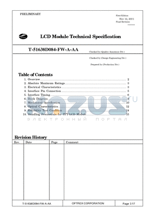 T-51638D084-FW-A-AA datasheet - LCD Module