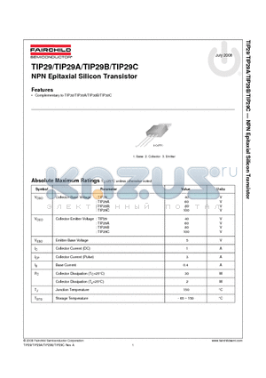 TIP29A datasheet - NPN Epitaxial Silicon Transistor