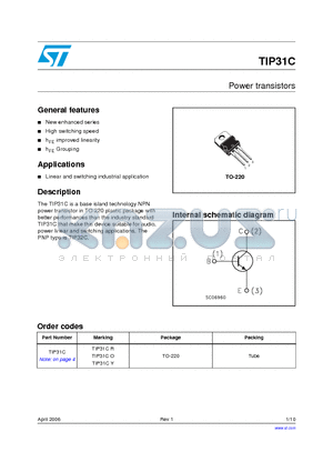 TIP31CO datasheet - Power transistors