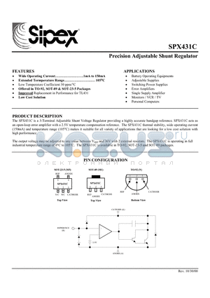 SPX431CN datasheet - Precision Adjustable Shunt Regulator