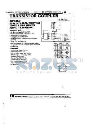 MT5330 datasheet - TRANSISTOR COUPLER