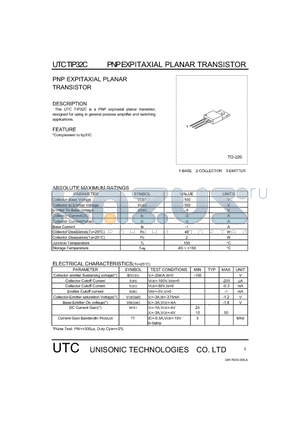 TIP32C datasheet - PNP EXPITAXIAL PLANAR TRANSISTOR