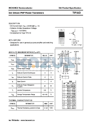 TIP32D datasheet - isc Silicon PNP Power Transistors