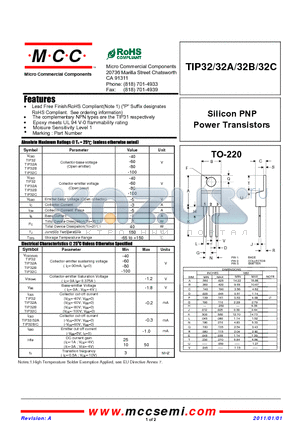TIP32_11 datasheet - Silicon PNP Power Transistors