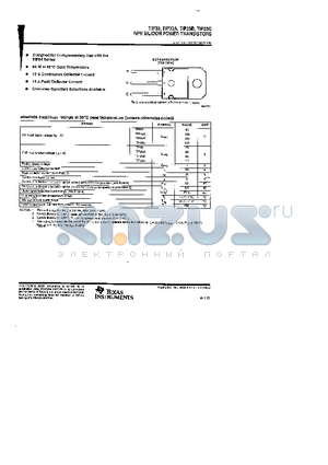 TIP33A datasheet - NPN SILICON POWER TRANSISTORS