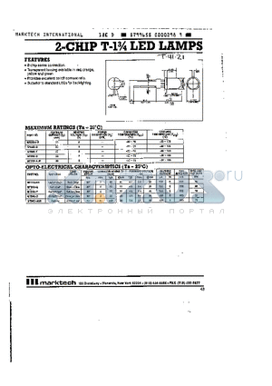 MT550-HR datasheet - 2-CHIP T-1 3/4 LED LAMPS