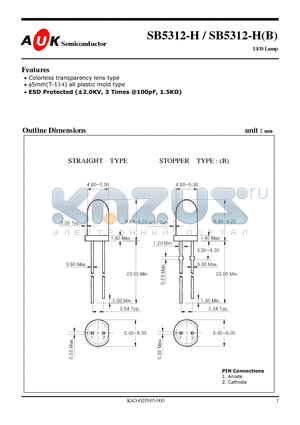 SB5312-H datasheet - LED Lamp