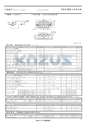 PRFMB100E6 datasheet - IGBT Module-Dual