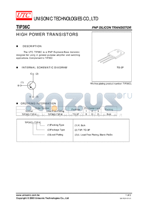 TIP36C datasheet - HIGH POWER TRANSISTORS