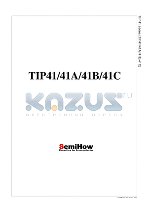 TIP41 datasheet - Medium Power Linear Switching Applications