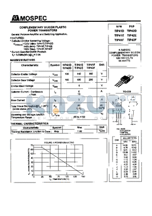 TIP41D datasheet - POWER TRANSISTORS(6A,120-160V,65W)