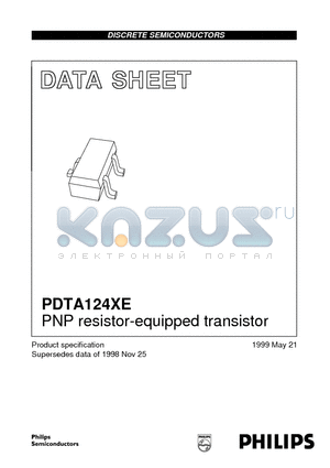 PDTA124XE datasheet - PNP resistor-equipped transistor