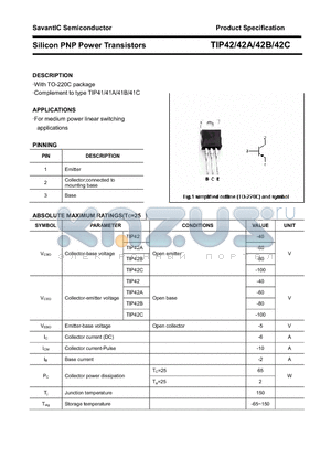 TIP42B datasheet - Silicon PNP Power Transistors