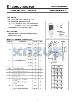 TIP42B datasheet - Silicon PNP Power Transistors