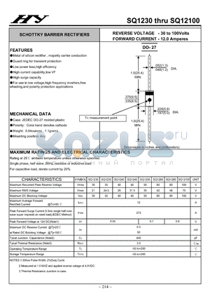 SQ1235 datasheet - SCHOTTKY BARRIER RECTIFIERS