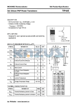 TIP42E datasheet - isc Silicon PNP Power Transistors