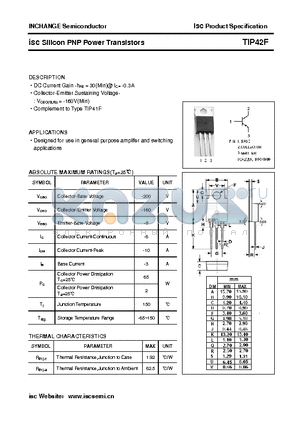 TIP42F datasheet - isc Silicon PNP Power Transistors