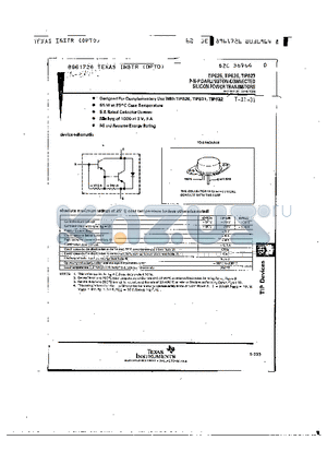 TIP627 datasheet - P-N-P DARLINGTON-CONNECTED SILICON POWER TRANSISTORS