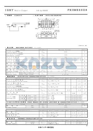 PRHMB50E6 datasheet - IGBT Module-Dual