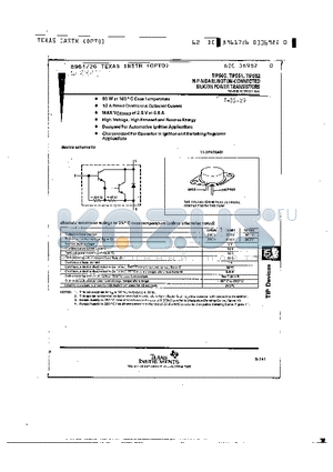 TIP662 datasheet - N-P-N DARLINGTON-CONNECTED SILICON POWER TRANSISTORS