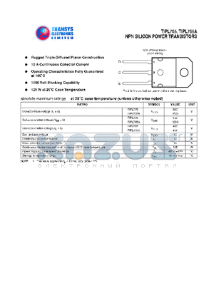 TIPL765 datasheet - NPN SILICON POWER TRANSISTORS