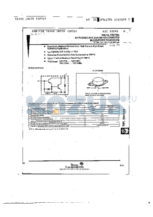 TIPL775A datasheet - N-P-N MONOLITHIC DARLINGTON-CONNECTED SILICON POWER TRANSISTORS