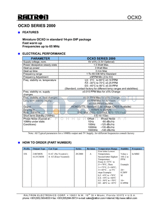 OX4020A datasheet - OCXO