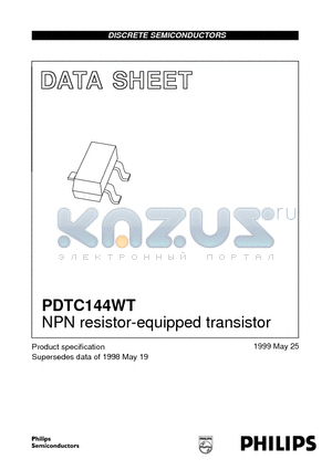 PDTC144WT datasheet - NPN resistor-equipped transistor