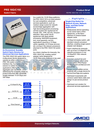 PRSC192 datasheet - Switch Fabric