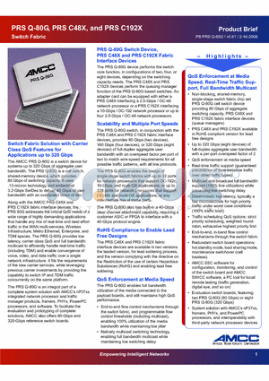 PRSC48X datasheet - Switch Fabric