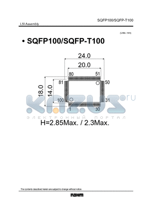 SQFP-T100 datasheet - LSI Assembly