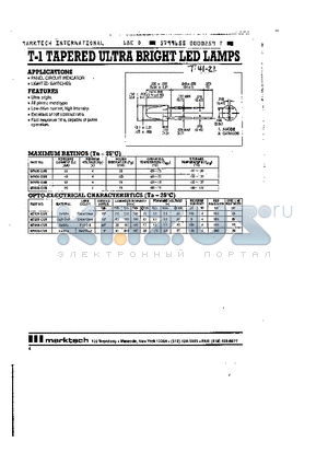 MT630-CUR datasheet - T-1 TAPERED ULTRA BRIGHT LED LAMPS